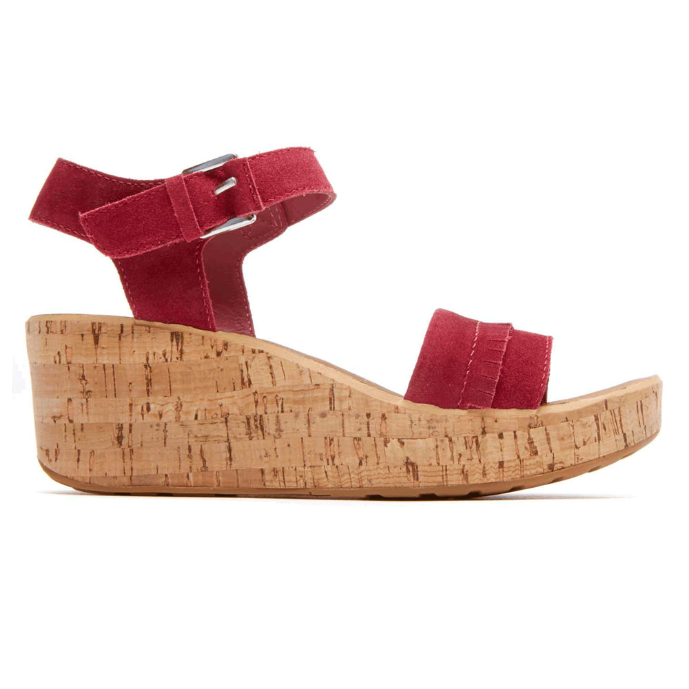 Rockport Womens Sandals Red - Weekend Casuals Lanea Quarter-Strap - UK 460-XAEGZH